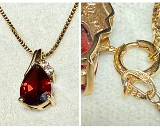 Pear Shaped Pendant Necklace