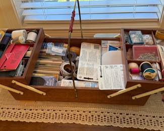 Sewing Cabinet with Supplies