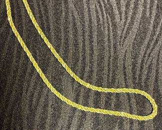 8K Gold Rope Necklace