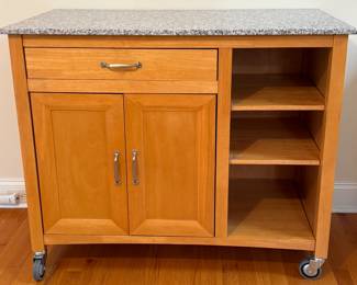 Butcherblock Rolling Island