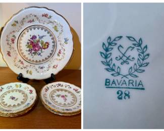 Schumann Bavaria Porcelain Round Scalloped Plates