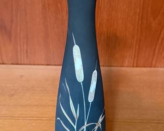 MCM KM Porzellan Bavaria Germany Bud Vase with Cattails