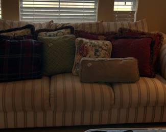 assortment of throw pillows