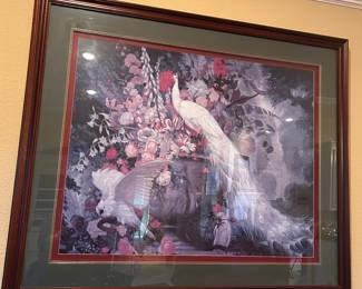 JESSIE ARMS BOTKE large framed peacock print