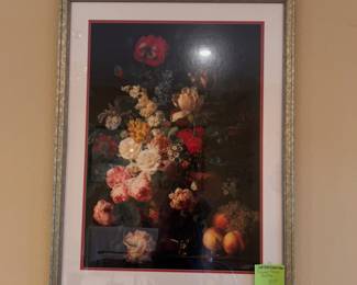 framed floral art