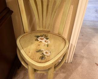 antique hand painted chair