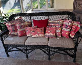 Vintage Rattan Settee