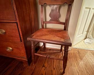 Antique Chairs with Rush Seat