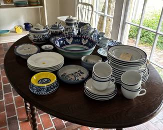 Vintage Williams Sonoma Dishes / Blue Willow / Vietri