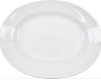 Table Tops Unlimited Blanc De Blanc Oval Serving Platter