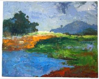Original Hand-painted Oil On Board - Attributed To Britt Bair