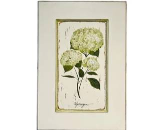 Rustic Botanical - Image On Wood Wall Hanging - Hydrangea