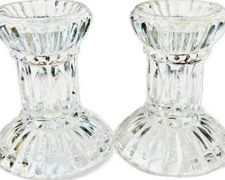 Glass Candle Holders With Gift Box & Original Tags