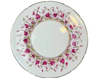 English Coalport Porcelain 8.75" Plate - Signed "Coalport Harebell - Made In England"