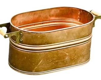 Large Vintage Copper Wash Bucket -