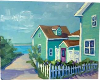 Original Hand-Painted Acrylic On Board - Attributed To Britt Bair