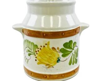 Secla Portuguese Stoneware Crock - Signed Hand Made In Portugal - Secla