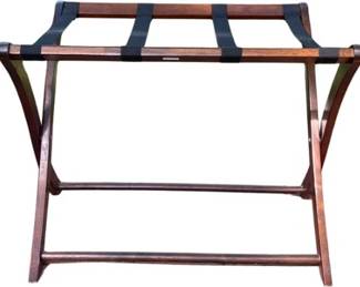 Wooden Knotted Strap Luggage Rack