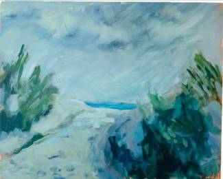 Original Hand-Painted Acrylic On Board - Attributed To Britt Bair