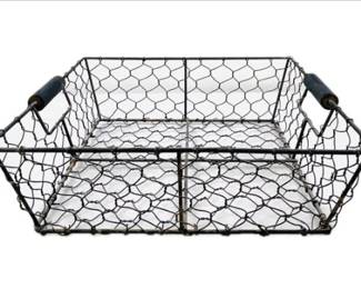 Decorative Metal & Wire Square Basket