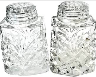 Vintage Pressed Glass Salt & Pepper Shakers