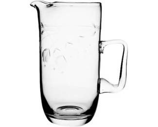 Encore By TOSCANY Etched Glass Pitcher