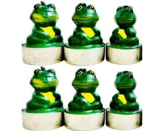 Wax Frog Votives - Signed "Dept 56"