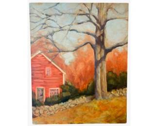 Original Hand-Painted Acrylic On Board - Attributed To Britt Bair