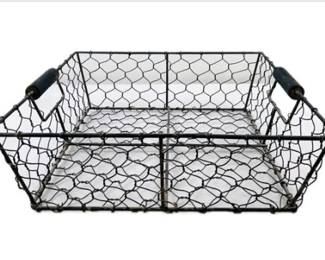 Decorative Metal & Wire Square Basket