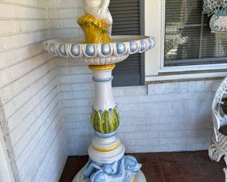 Ceramic fountain shipped from Italy- mint condition. 