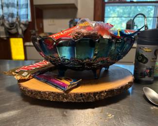 Carnival Glass Serving Bowl
