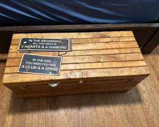 Wall Decor, Wooden Trunk