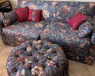 Comfy sofa and ottoman