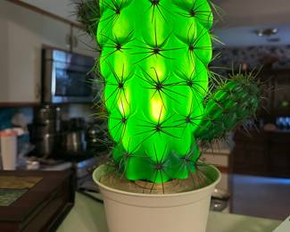 Vintage cactus touch lamp