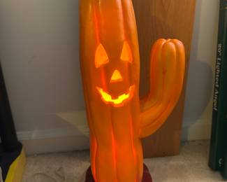 Vintage illuminated Halloween cactus 
