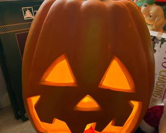Vintage illuminated pumpkin