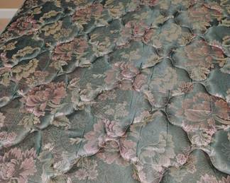 NICE MATTRESS AND BOX SPRINGS FULL SIZE ON BED FRAME.