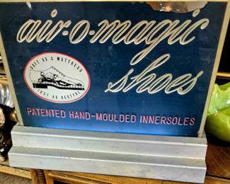 2 pcs. lighted "air-o-magic shoes" advertising 