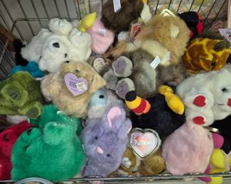 Stuff animals and toys.