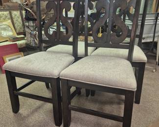 Set of 4 modern upholstered dining room/kitchen chairs