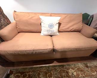 92. Ethan Allen 2 Cushion Sofa (80" x 38" x 34") (as is)
