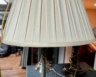 63. Brass Coil Lamp (25")