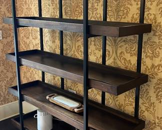 45. Wood & Metal 5 Shelf Display Cabinet