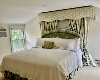 2. Toile Upholstered King Bed