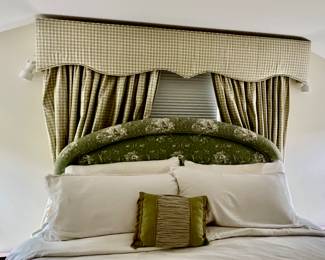 2. Toile Upholstered King Bed