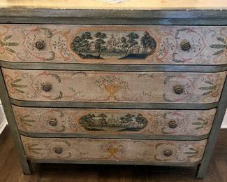 105. Painted 4 Drawer Chest (24" x 16" x 29")
