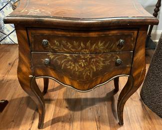 84. Bow Front Painted Chest (23" x 14" x 27") (as is)
