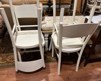 91. Set of 6 White Side Chairs