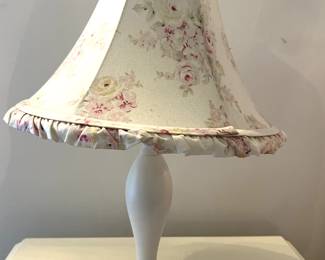 18. White Wood Lamp (21")