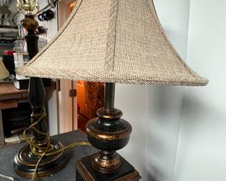 61. Black and Gold Table Lamp w/ Shade (27")12